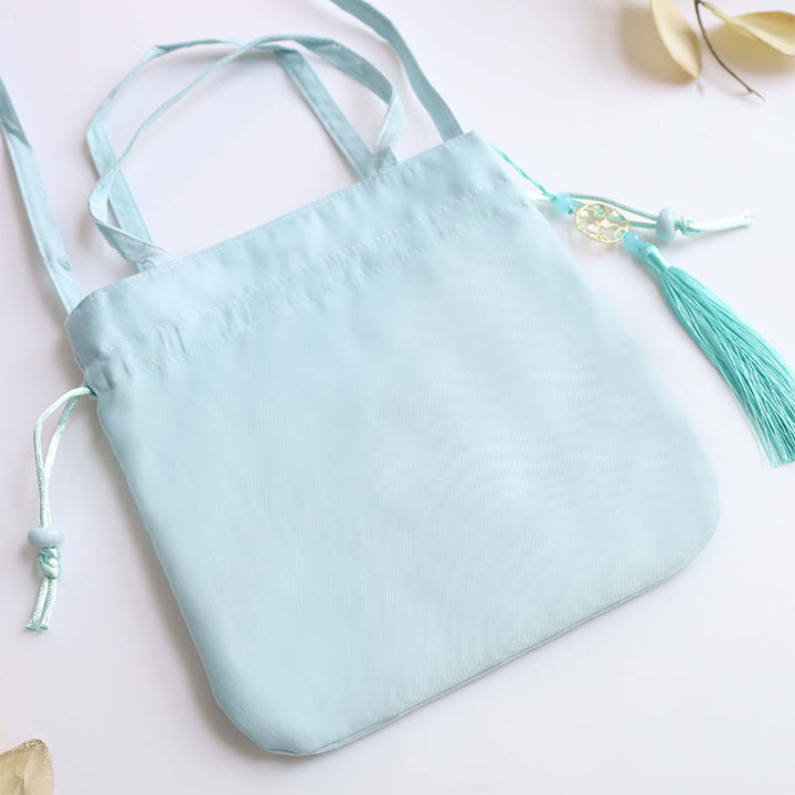 Buddha Stones蘇州刺繍蓮鹿花牡丹うさぎコットンリネントートバッグショルダーバッグハンドバッグ - image 3