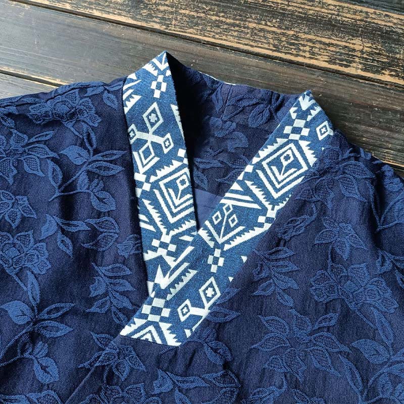 Buddha StonesフラワージャカードVネックロングスリーブジャケット - image 7