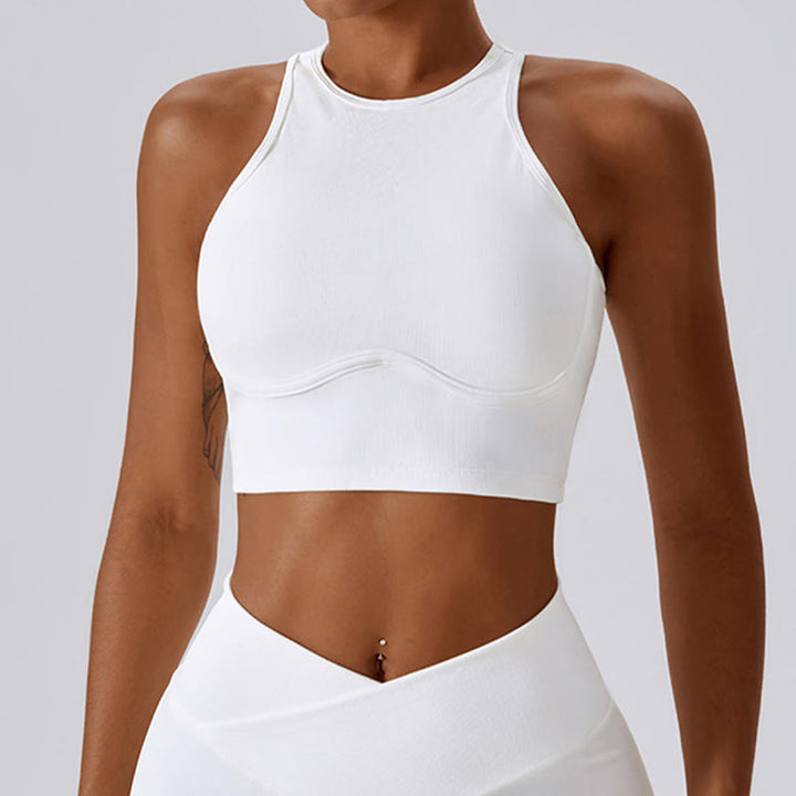 Buddha Stonesノースリーブ クロップ タンクトップ フレアパンツ スポーツ フィットネス ヨガ - image 5