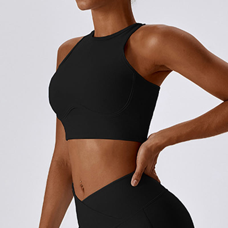 Buddha Stonesノースリーブ クロップ タンクトップ フレアパンツ スポーツ フィットネス ヨガ - image 17