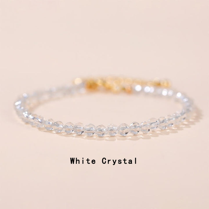 Buddha Stonesストーン ストロベリークォーツ プレナイト ペリドット ラズライト ラピスラズリ ピンククリスタル トルマリン ヒーリングチェーンブレスレット - ホワイトクリスタル（手首周り14～17cm） - image 13