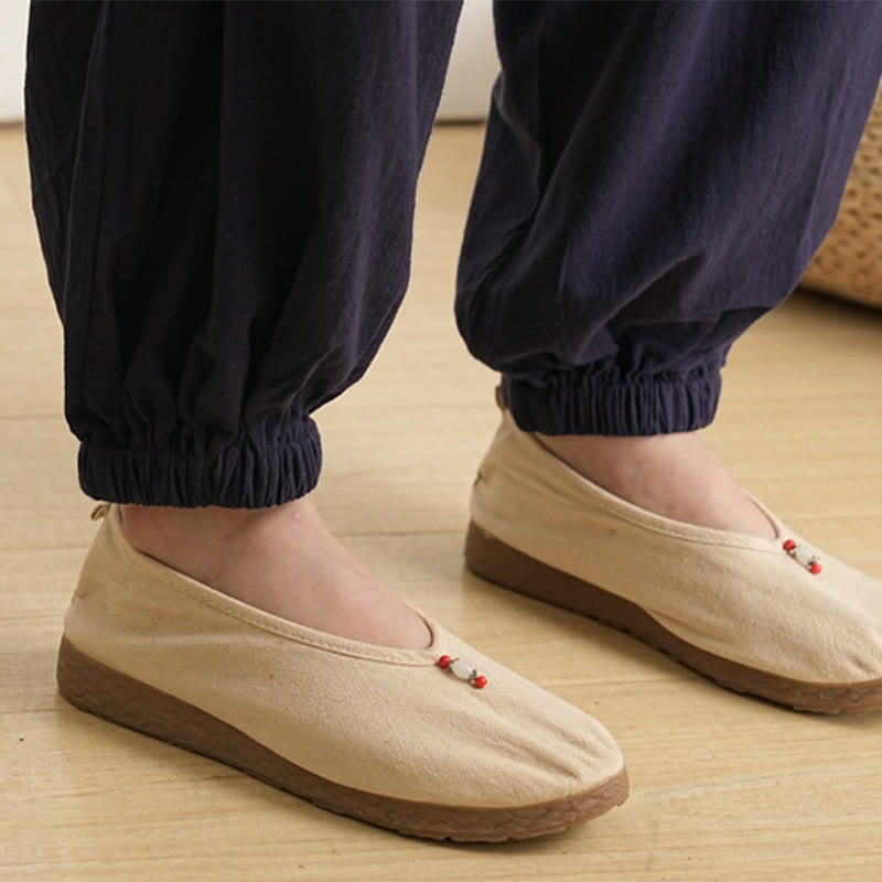 Buddha Stones 2点 Vネック 七分袖 シャツ トップ パンツ 瞑想 禅 太極拳 コットン リネン 衣類 レディース セット - image 19