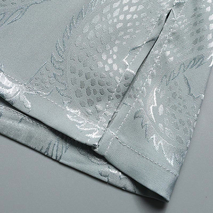 Buddha Stones龍柄唐装漢服伝統制服半袖トップスパンツ服装メンズセット - image 11