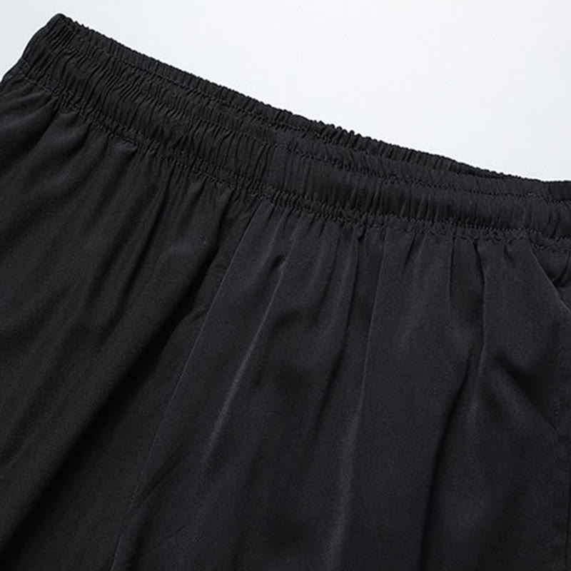 Buddha Stones松の木 パビリオン ガーデン 唐装 漢服 伝統制服 半袖 トップス パンツ 衣類 メンズ セット - image 13