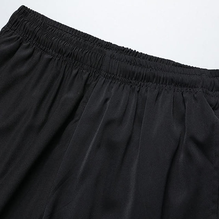 Buddha Stones松の木 パビリオン ガーデン 唐装 漢服 伝統制服 半袖 トップス パンツ 衣類 メンズ セット - image 13