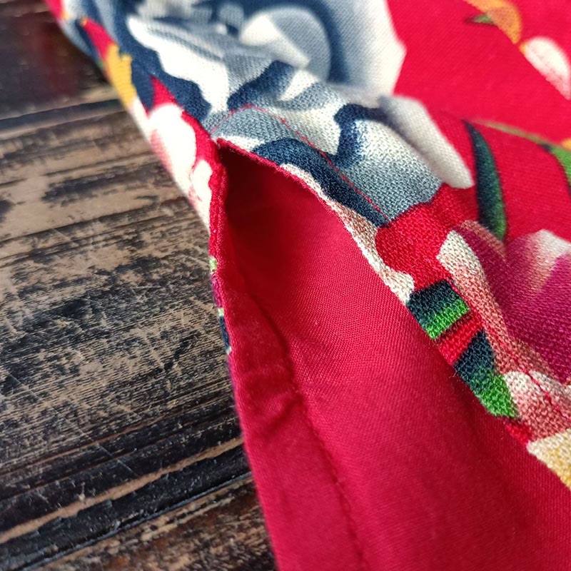 Buddha Stonesエスニックレッドフラワー牡丹カエルボタンコットンリネン長袖シャツジャケットポケット付き - image 13