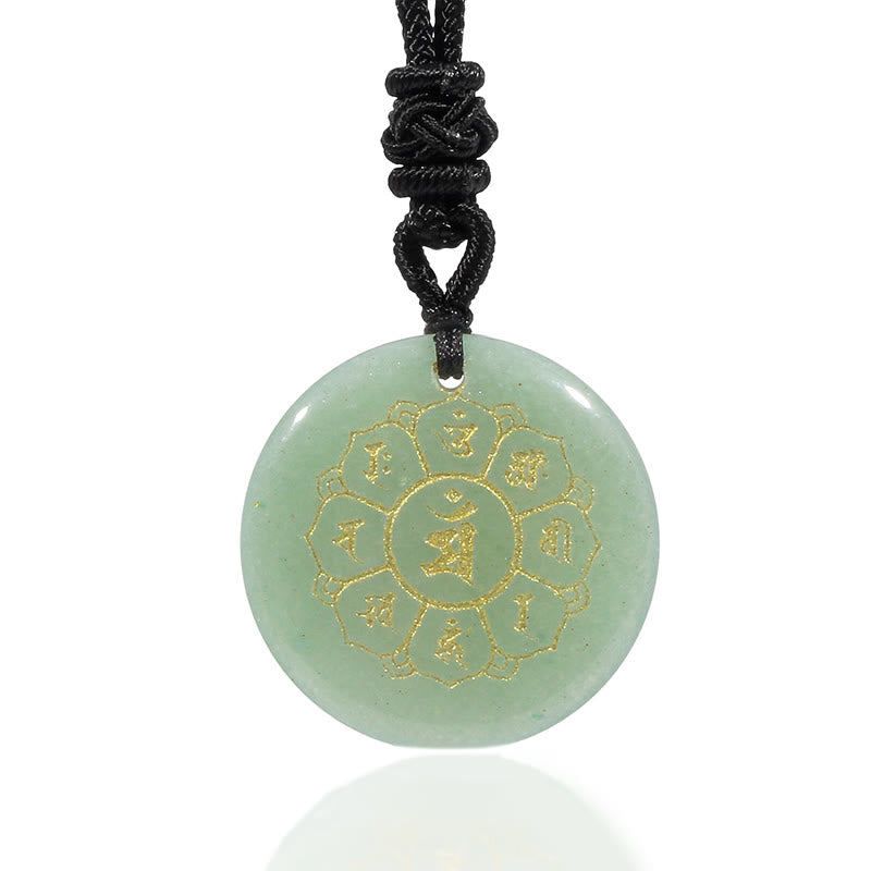 Buddha Stonesオーム・マニ・パドメ・フム天然水晶各種 黒曜石 強さのネックレスペンダント - image 16