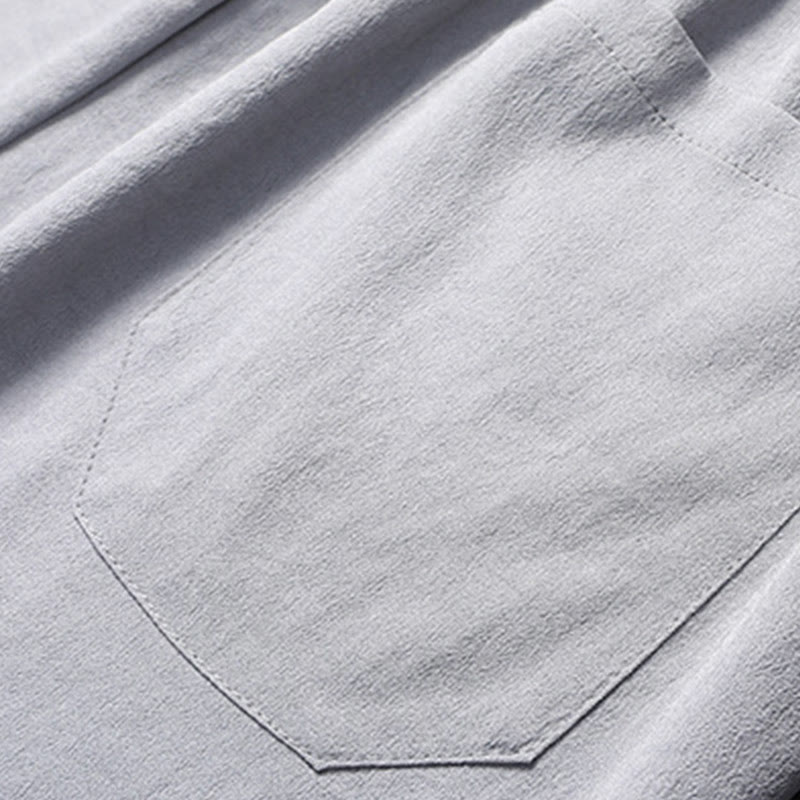 Buddha Stonesフーキャラクター唐装漢服伝統制服半袖トップスパンツ衣類メンズセット - image 14