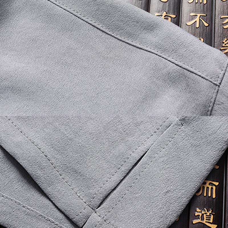 Buddha Stonesフーキャラクター唐装漢服伝統制服半袖トップスパンツ衣類メンズセット - image 15