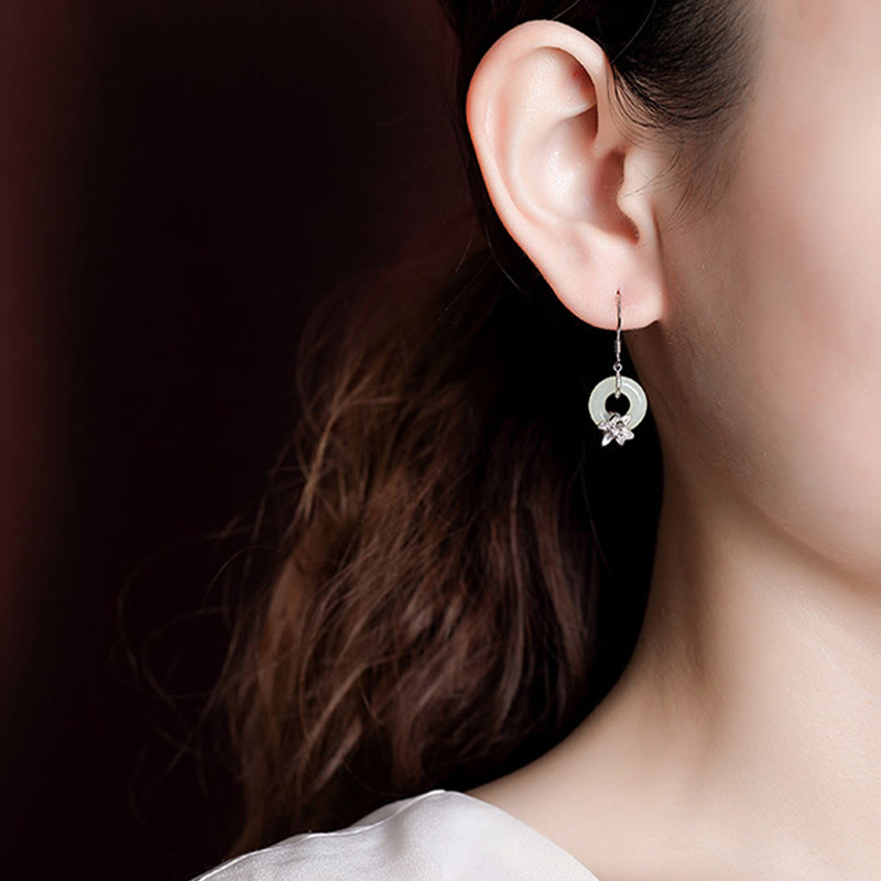 Buddha Stones925 スターリングシルバー 和田翡翠平和のお守りチャーム蘭 繁栄のイヤリング - image 6