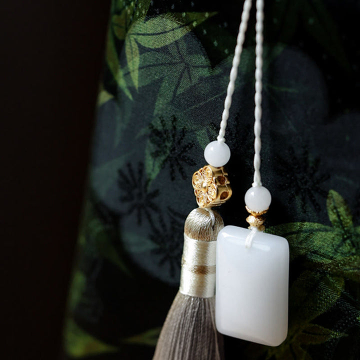 Buddha Stones、竹の葉、蝶、鯉、竹の持ち手、ハンドバッグ