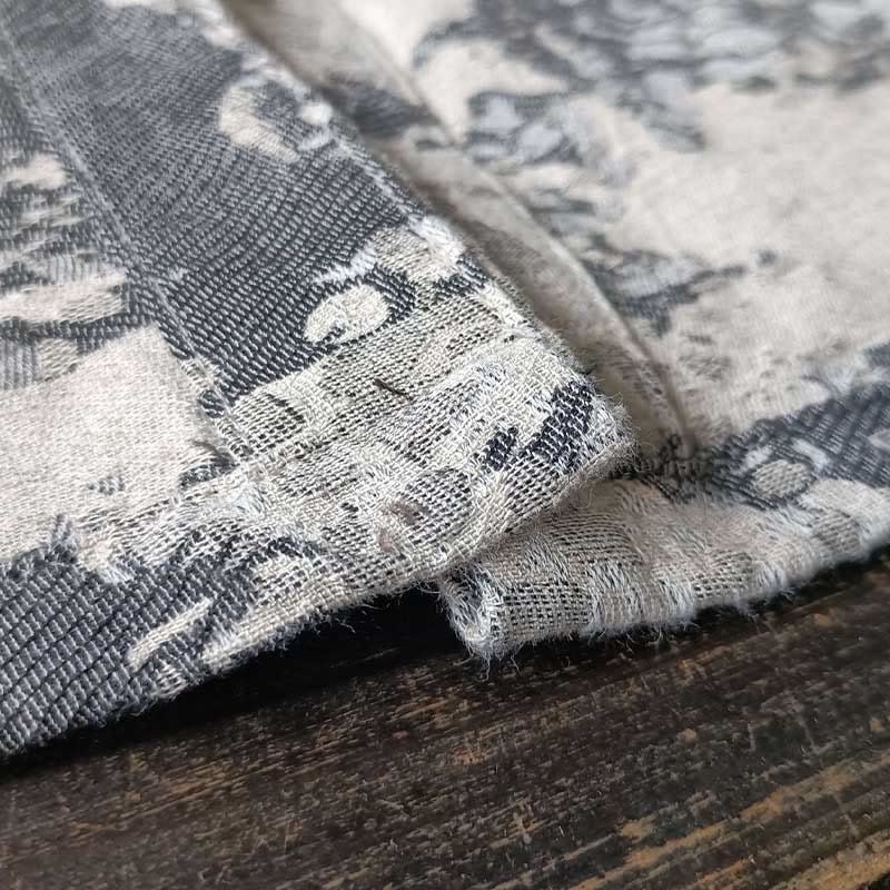 Buddha Stonesブラックグレープリント カエルボタンデザイン 長袖 コットンリネン ジャケット シャツ ポケット付き - image 10