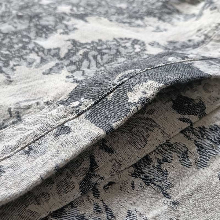 Buddha Stonesブラックグレープリント カエルボタンデザイン 長袖 コットンリネン ジャケット シャツ ポケット付き - image 12