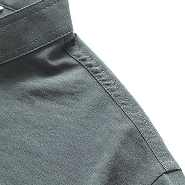 Buddha Stones龍風キャラクター唐装 伝統的半袖シャツ ワイドレッグパンツ 衣類 メンズセット - image 4