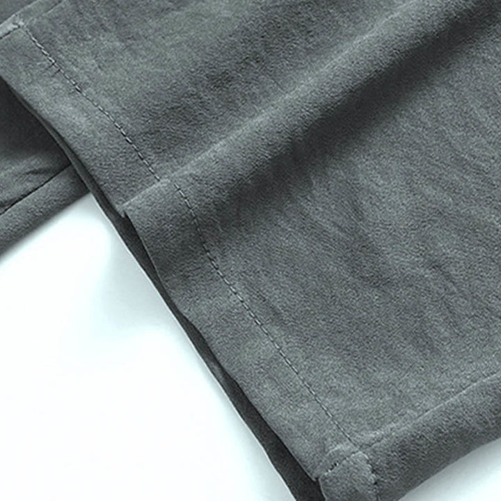 Buddha Stones龍風キャラクター唐装 伝統的半袖シャツ ワイドレッグパンツ 衣類 メンズセット - image 13