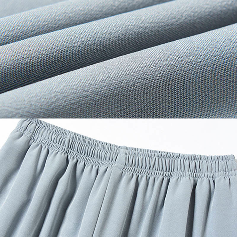 Buddha Stonesフーキャラクター刺繍唐装伝統的なカエルボタン半袖トップスパンツ服メンズセット - image 10