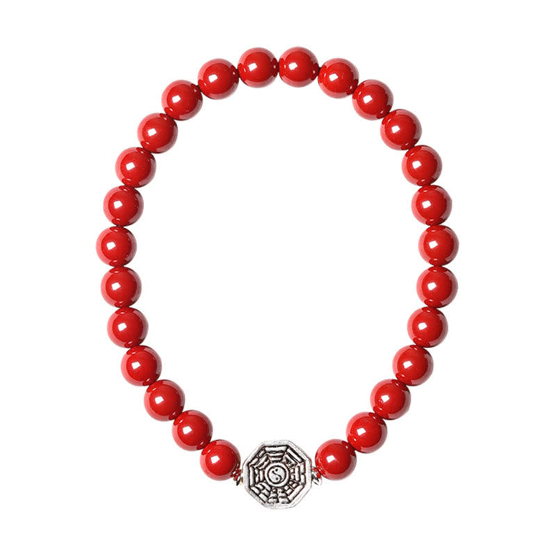 Buddha Stones925スターリングシルバー 陰陽八卦シンボル 辰砂 ストリング 集中ブレスレット - image 22
