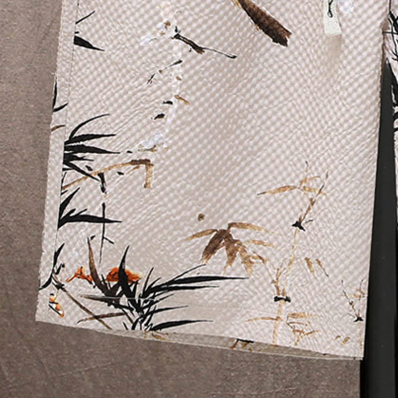 Buddha Stones風景ココナッツの木カササギ柄半袖ショーツメンズセット - image 24