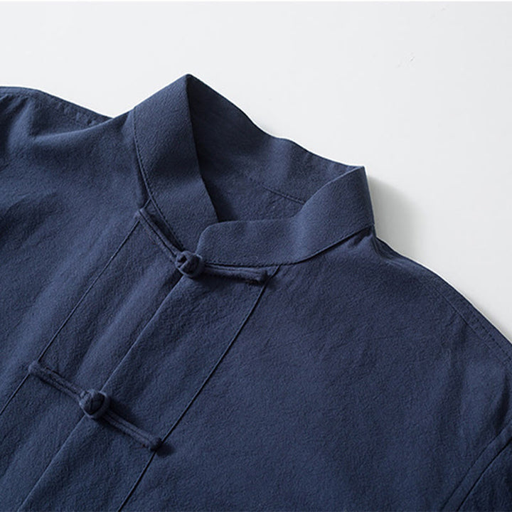 Buddha Stonesカエルボタン 中国唐装シャツ コットンリネン メンズジャケット 衣類 - image 7