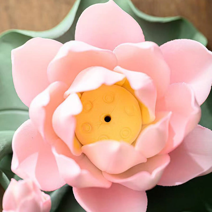 Buddha Stones蓮の花 葉 ポッド スピリチュアルヒーリング セラミックスティック 香炉 装飾 - image 8