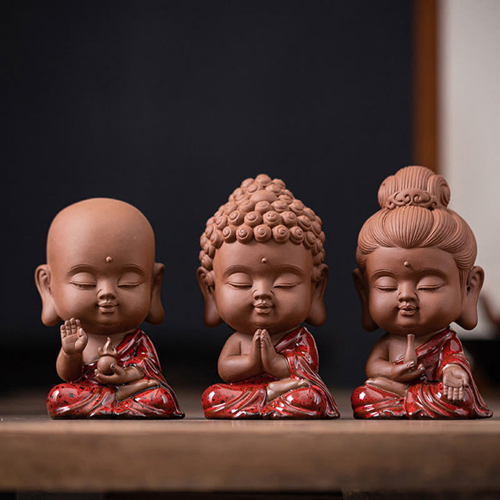 Buddha Stonesミニゴータマ仏陀釈迦牟尼観音観音菩薩地蔵菩薩セレニティセラミックデスク装飾