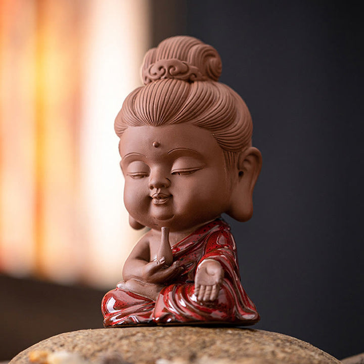 Buddha Stonesミニゴータマ仏陀釈迦牟尼観音観音菩薩地蔵菩薩セレニティセラミックデスク装飾