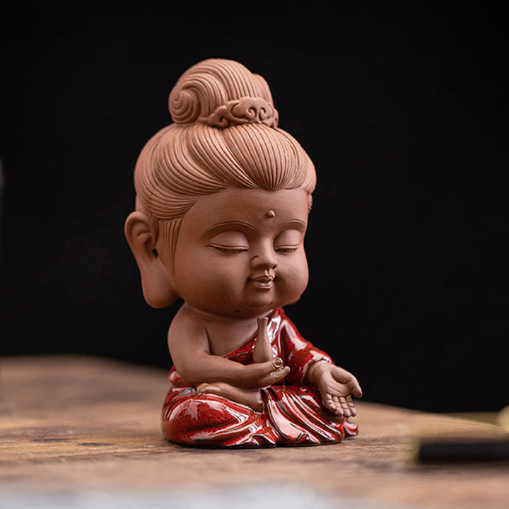 Buddha Stonesミニゴータマ仏陀釈迦牟尼観音観音菩薩地蔵菩薩セレニティセラミックデスク装飾