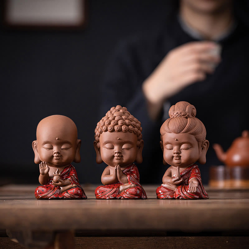 Buddha Stonesミニゴータマ仏陀釈迦牟尼観音観音菩薩地蔵菩薩セレニティセラミックデスク装飾