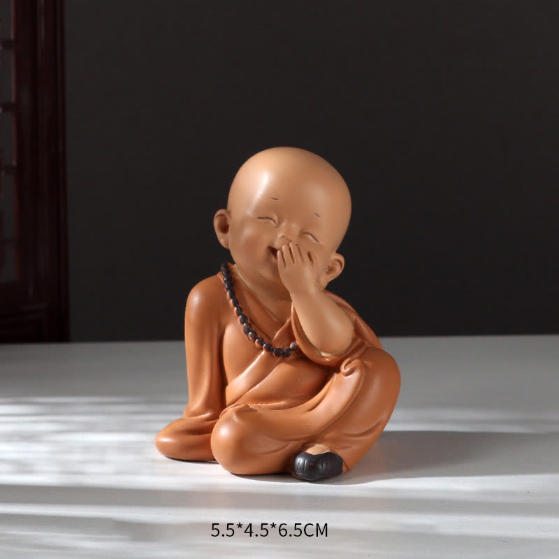 Buddha Stones小さなミニ瞑想 祈る僧侶 静寂 樹脂製 ホームデコレーション