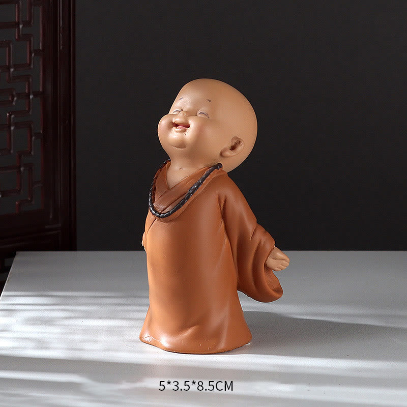 Buddha Stones小さなミニ瞑想 祈る僧侶 静寂 樹脂製 ホームデコレーション
