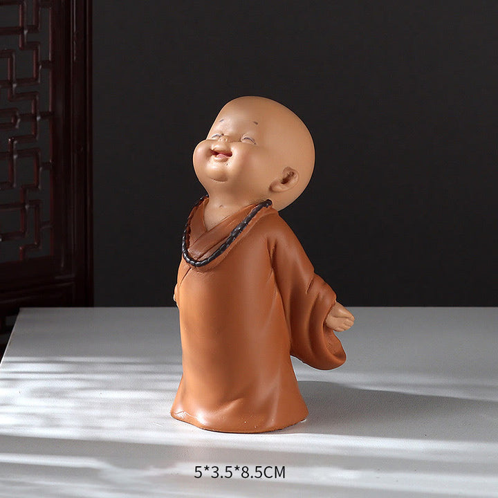 Buddha Stones小さなミニ瞑想 祈る僧侶 静寂 樹脂製 ホームデコレーション