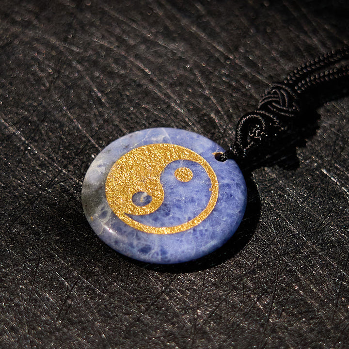 Buddha Stones各種クリスタルアメジストタイガーアイグリーンアベンチュリン陰陽スピリチュアルネックレスペンダント