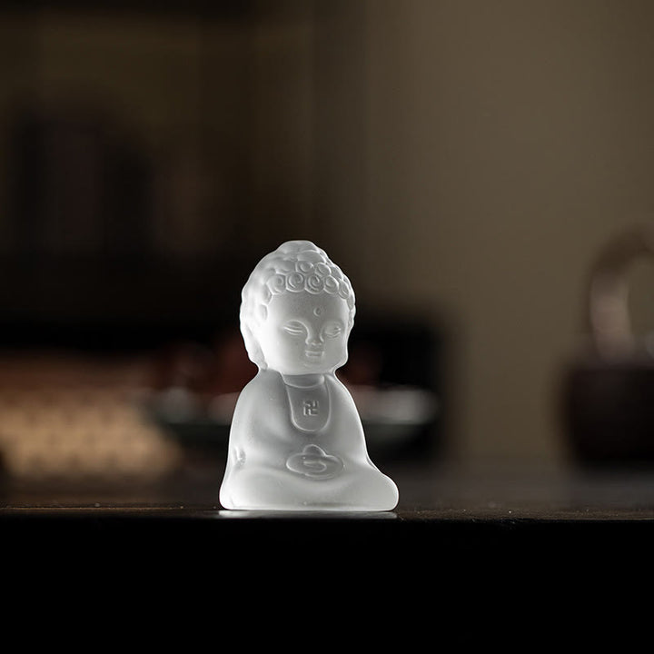 Buddha Stonesミニ如来仏陀 Liuli セレニティ デスク装飾 - image 5
