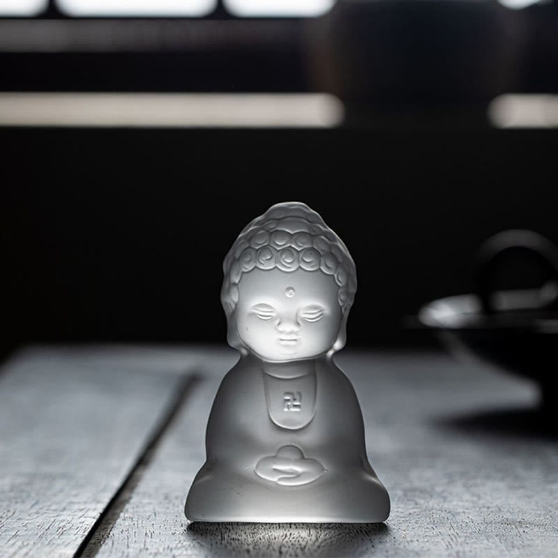 Buddha Stonesミニ如来仏陀 Liuli セレニティ デスク装飾 - image 6