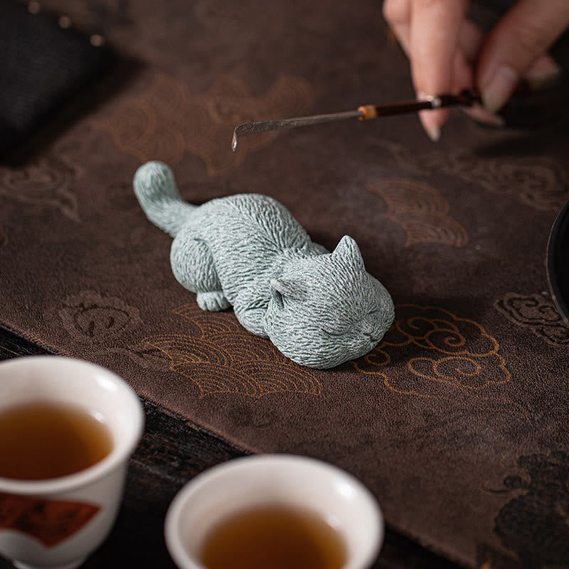 Buddha Stones小さな猫 家庭用 ティーペット 置物 デスク装飾 - image 9