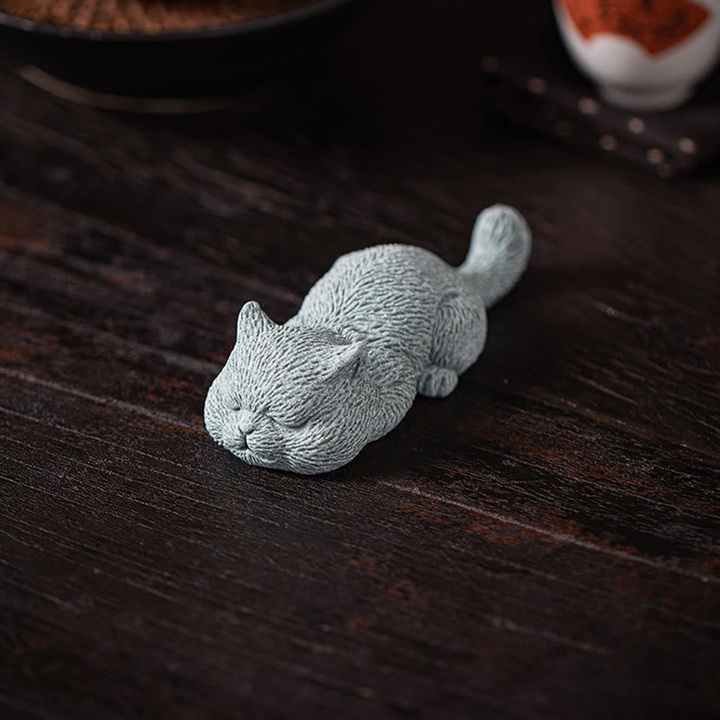 Buddha Stones小さな猫 家庭用 ティーペット 置物 デスク装飾 - image 10