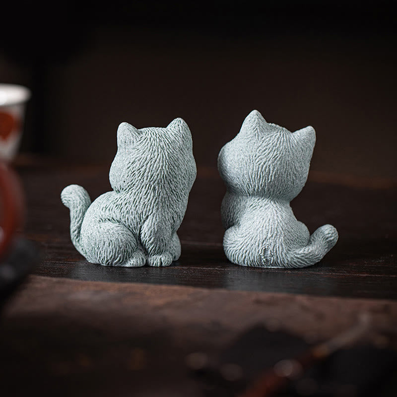 Buddha Stones小さな猫 家庭用 ティーペット 置物 デスク装飾 - image 12