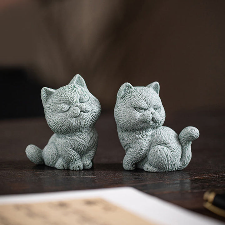 Buddha Stones小さな猫 家庭用 ティーペット 置物 デスク装飾 - image 13