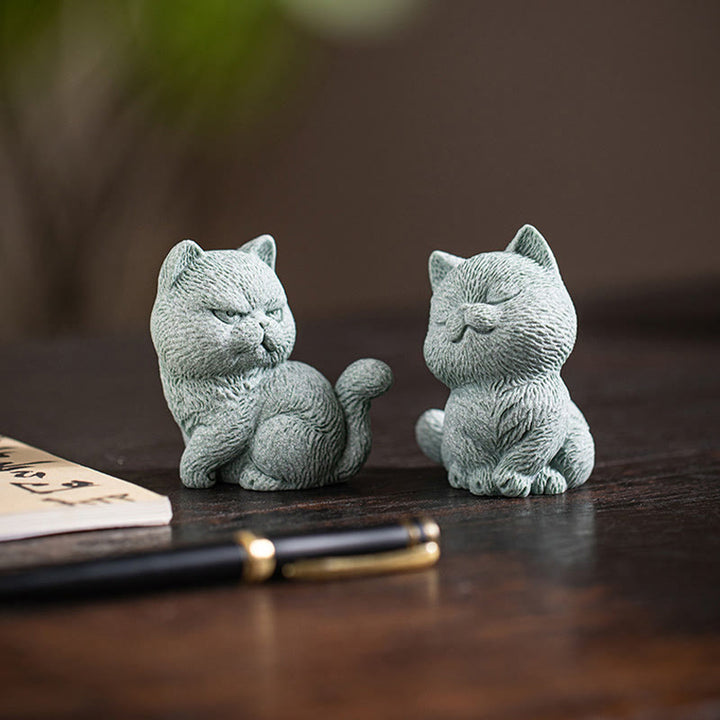 Buddha Stones小さな猫 家庭用 ティーペット 置物 デスク装飾 - image 14