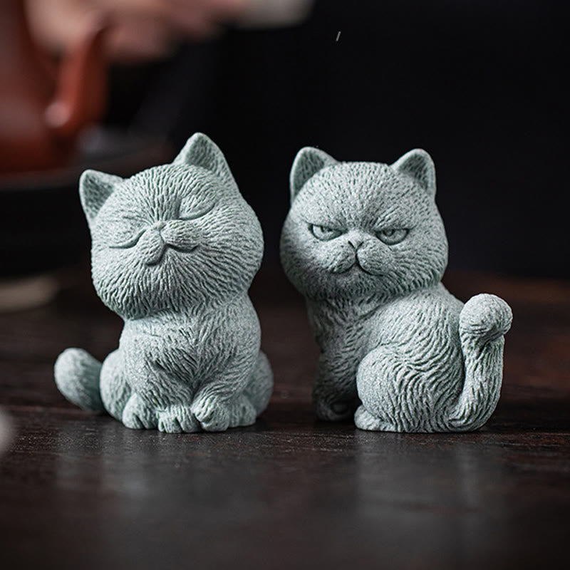 Buddha Stones小さな猫 家庭用 ティーペット 置物 デスク装飾 - image 19