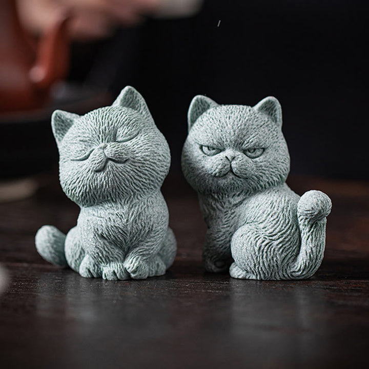 Buddha Stones小さな猫 家庭用 ティーペット 置物 デスク装飾 - image 19
