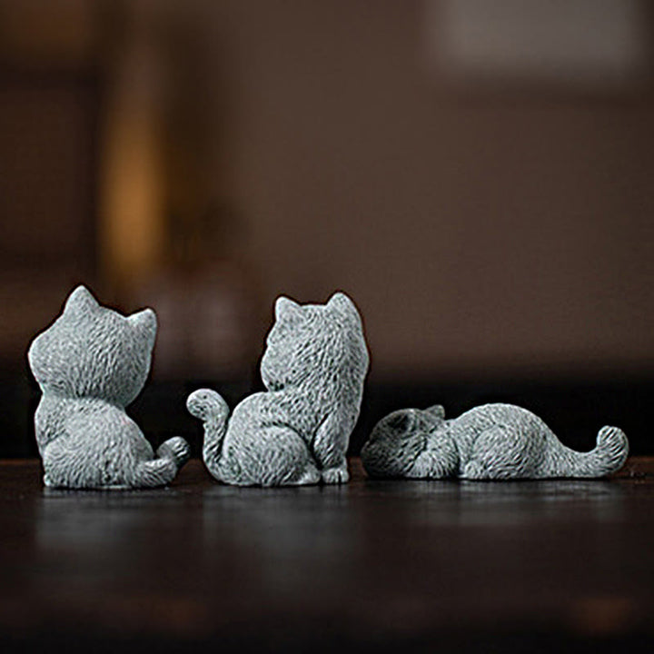 Buddha Stones小さな猫 家庭用 ティーペット 置物 デスク装飾 - image 3