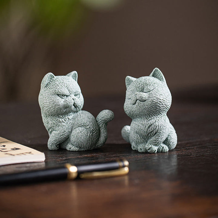 Buddha Stones小さな猫 家庭用 ティーペット 置物 デスク装飾 - image 18