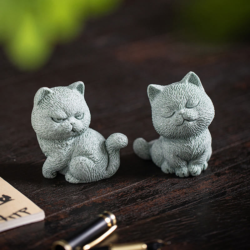 Buddha Stones小さな猫 家庭用 ティーペット 置物 デスク装飾 - image 15