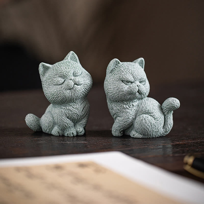 Buddha Stones小さな猫 家庭用 ティーペット 置物 デスク装飾 - image 16