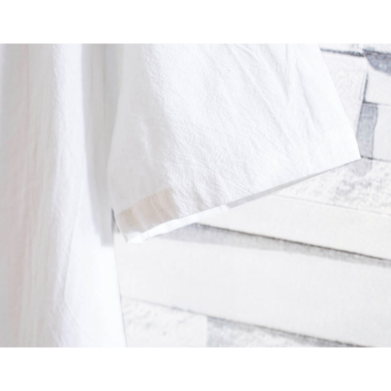 Buddha Stones 2点セット 無地 コットン ボタン 半袖 Tシャツ パンツ メンズ セット - image 6