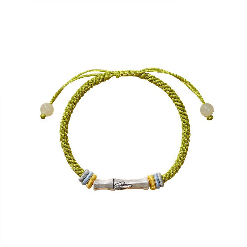 Buddha Stones999スターリングシルバー赤紐バンブー エンライトメントブレスレット - image 11