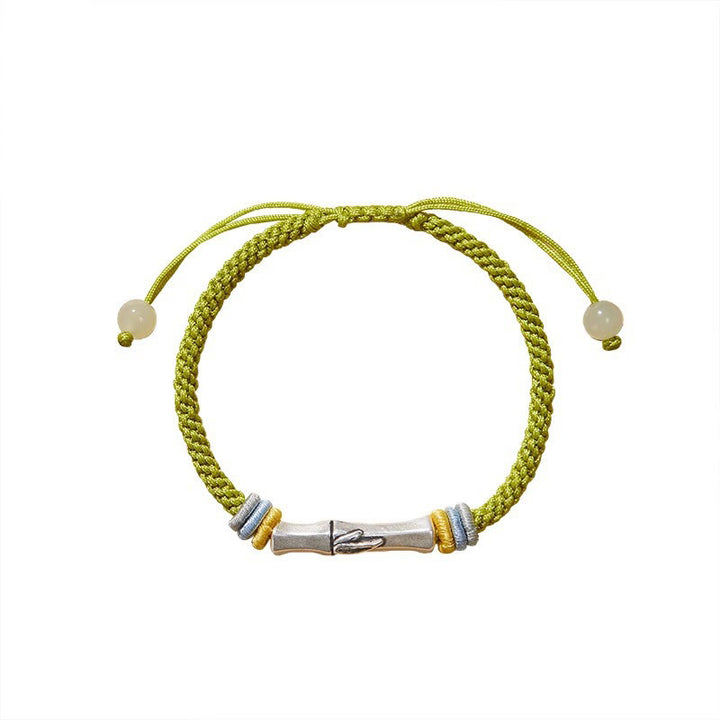 Buddha Stones999スターリングシルバー赤紐バンブー エンライトメントブレスレット - image 11