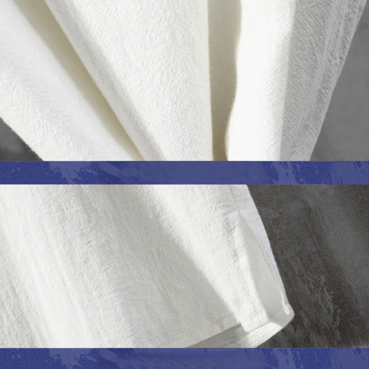 Buddha Stonesカエルボタン 無地 中国唐装 半袖シャツ リネン メンズ 服 - image 3