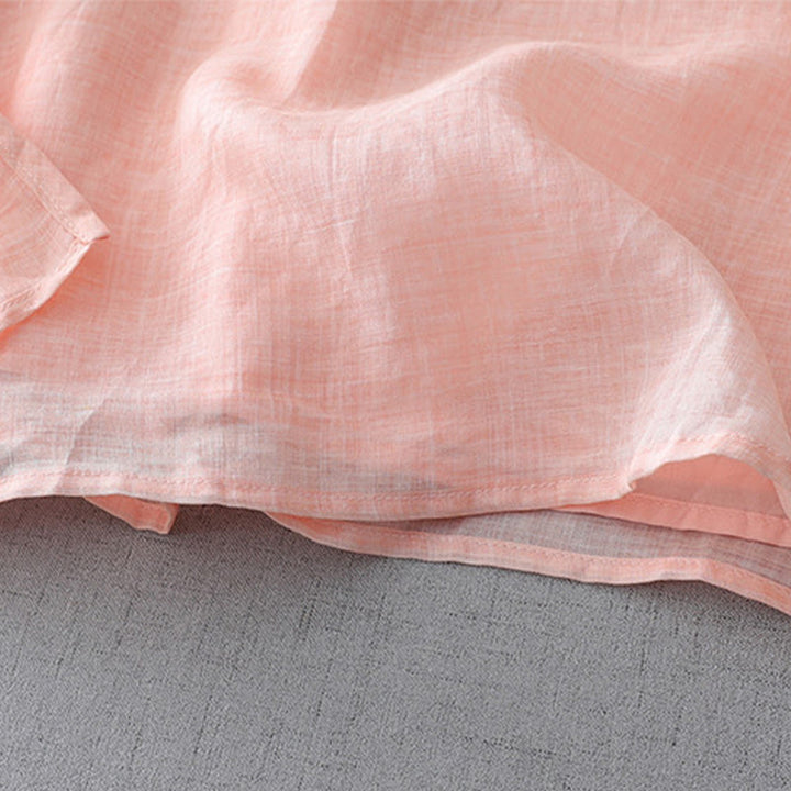 Buddha Stones無地 フロッグボタン 七分袖 ダブルレイヤー コットンリネンシャツ - image 20